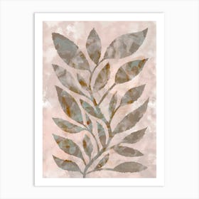 Mocha Leaves Art Print