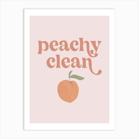 Peachy Clean Retro Vintage Font Art Print