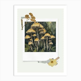 Scrapbook Mushrooms Fairycore Painting 2 Art Print