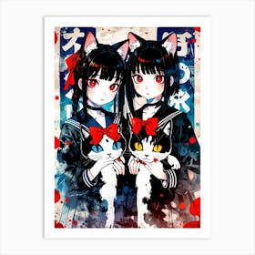 Kawaii Cats Art Print