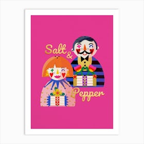 Salt And Pepper Pink Art Print