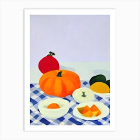 Kabocha Squash 2 Tablescape vegetable Art Print