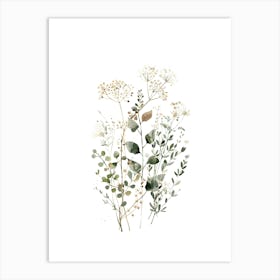 Watercolor Plants Art Print