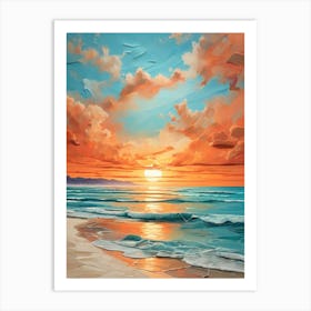 Sunset On The Beach 26 Art Print