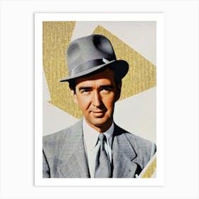 James StewMovies art Retro Collage Movies Art Print