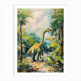 Dinosaur Impressionist Inspired Painting 2 Art Print