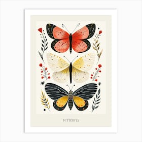 Colourful Insect Illustration Butterfly 17 Poster Art Print