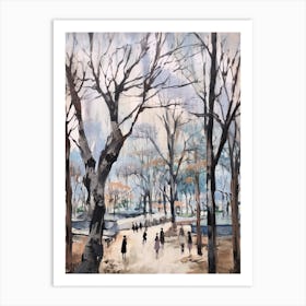 Winter City Park Painting Yoyogi Park Taipei Taiwan 2 Art Print