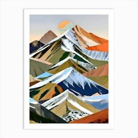 The Great Mountain Ranges Art Print