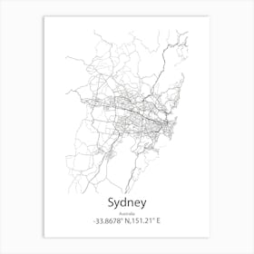 Sydney Mines,Canada Minimalist Map Art Print