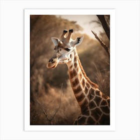 Giraffe in the Wild Art Print