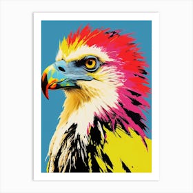 Andy Warhol Style Bird Crested Caracara 2 Art Print
