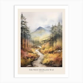 The West Highland Way Scotland Uk Trail Poster Art Print