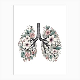 Lungs With Flowers 7 Art Print