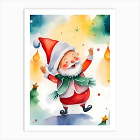 Christmas Santa Art Print