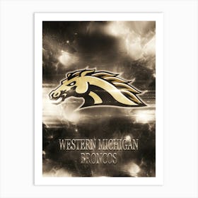 Western Michigan Broncos Art Print