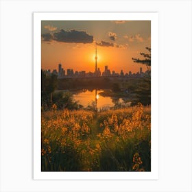 Sunset In Toronto Art Print