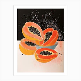 Art Deco Papaya 1 Art Print