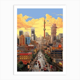 Johannesburg Pixel Art 2 Art Print