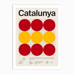 Mid Century Catalunya F1 Art Print