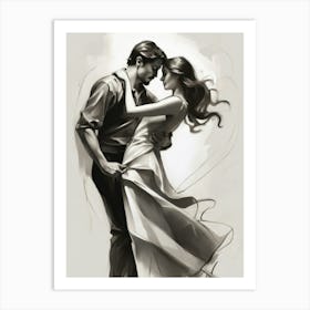 Dancing Hearts Art Print