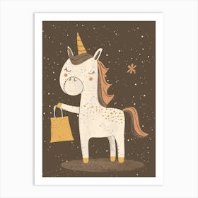 Unicorn Shopping Muted Pastels 2 Art Print