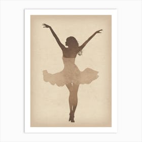 Silhouette Of A Dancer Art Print