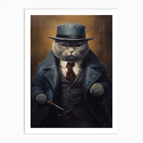 Gangster Cat British Shorthair 4 Art Print