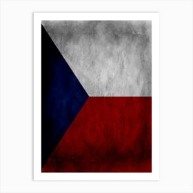 Czech Republic Flag Texture Art Print