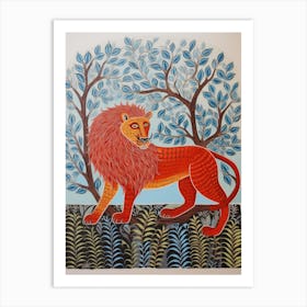 Lion In The Forest Art Print