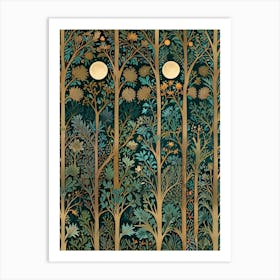 William Morris Moonlight Forest 6 Art Print