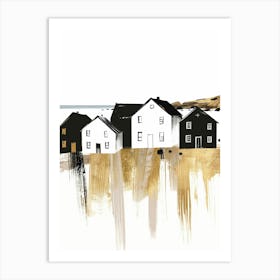 Houses On The Beach Canvas Print 1 Art Print