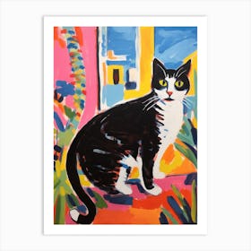 Painting Of A Cat In Agadir Morocco 1 Art Print