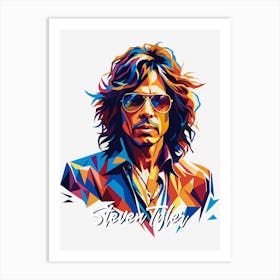 Steven Tyler Aerosmith 02 Portrait Music Icon WPAP Pop Art Style Art Print