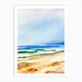 Colva Beach 4, Goa, India Watercolour Art Print