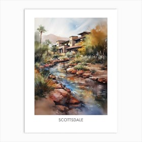 Scottsdale Watercolor 4travel Poster Art Print