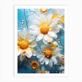 Daisies In Water 1 Art Print