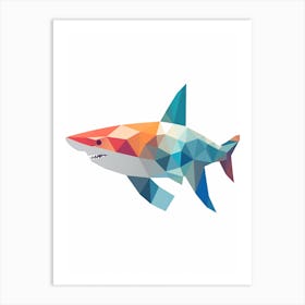 Minimalist Shark Shape 10 Art Print