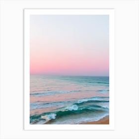 Haeundae Beach, Busan, South Korea Pink Photography 2 Art Print