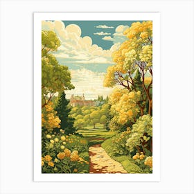 Parco Sempione Italy Gardens Illustration 1  Art Print