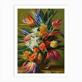 Bird Of Paradise Painting 4 Flower Art Print