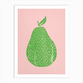 Pear Paper Cut Art Print