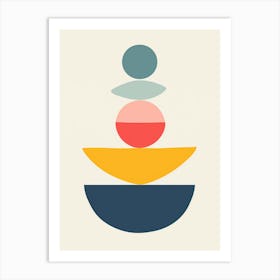 Balancing Chakras Abstract Boho Contemporary Design Art Print