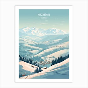 Poster Of Kitzbuhel   Austria, Ski Resort Illustration 0 Art Print