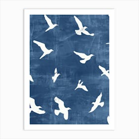 Seagulls In Flight 3 Art Print