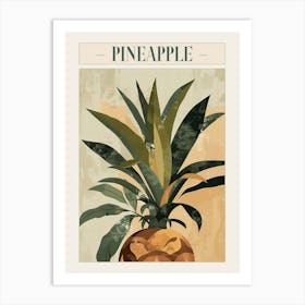 Pineapple Tree Minimal Japandi Illustration 2 Poster Art Print