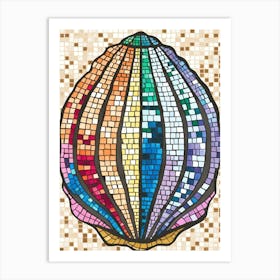 Mosaic Sea Shell Art Print