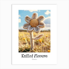 Knitted Flowers Daisies 8 Art Print