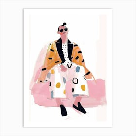 Man In Polka Dot Suit Art Print