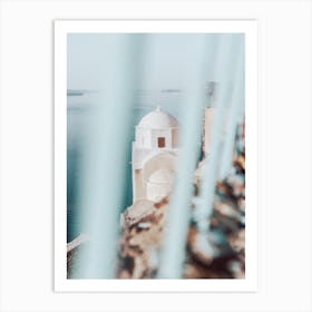 Love Locks Of Oia Castle, Santorini Art Print